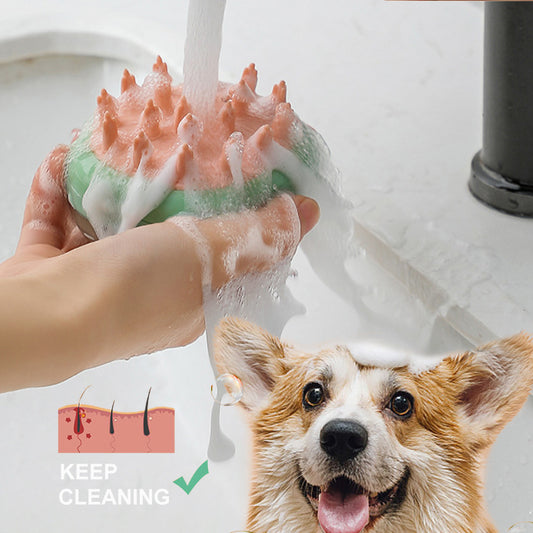 Massage Clean - Massage Shampoo Soap Dispensing Grooming Brush