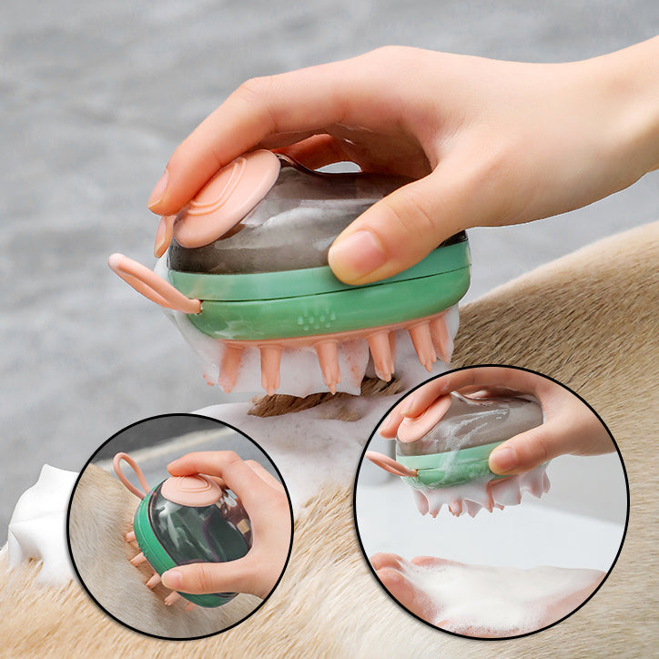 Massage Clean - Massage Shampoo Soap Dispensing Grooming Brush