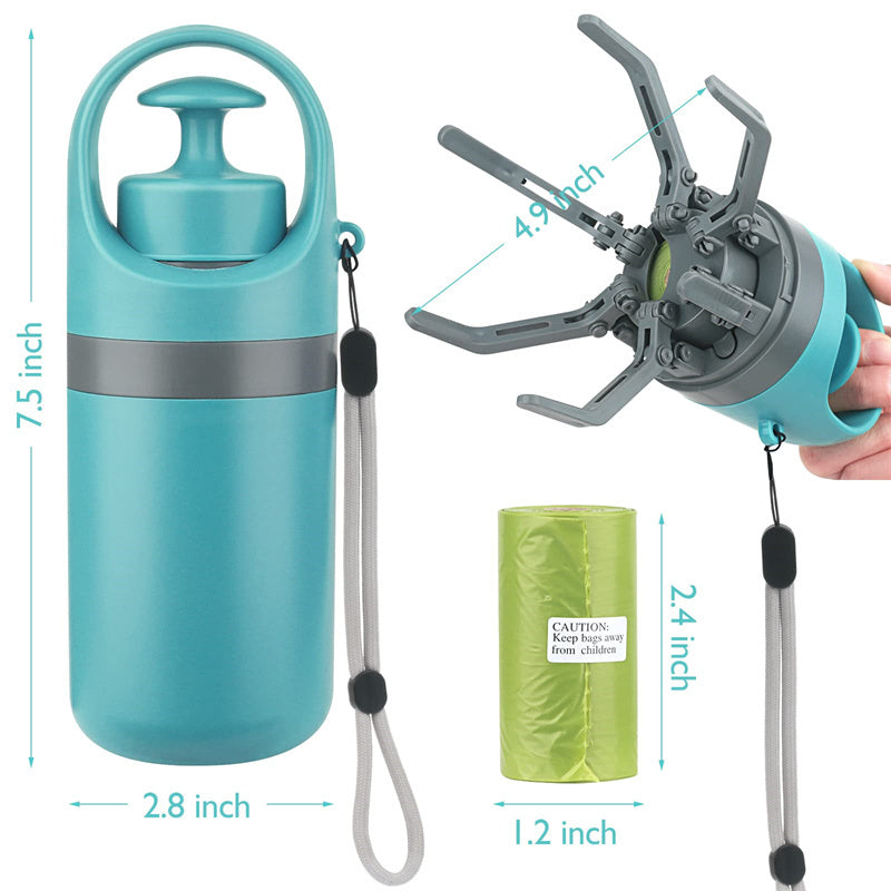 Poop Scoop - Dog Pooper Scooper With Built-in Poop Bag Dispenser
