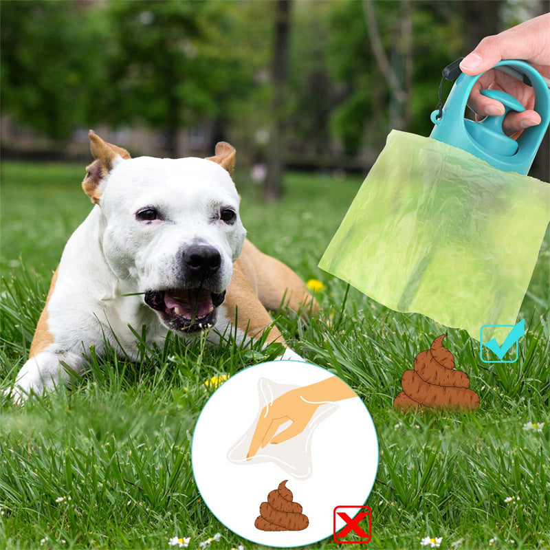 Poop Scoop - Dog Pooper Scooper With Built-in Poop Bag Dispenser