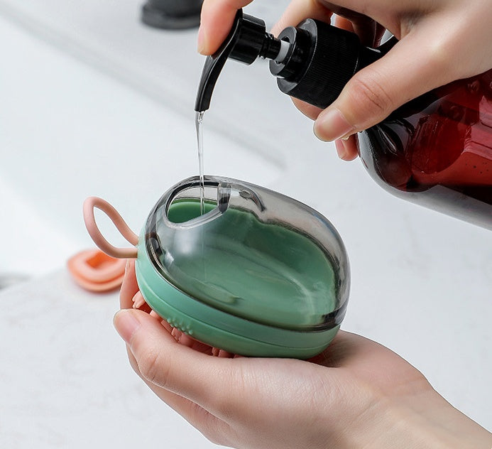 Massage Clean - Massage Shampoo Soap Dispensing Grooming Brush